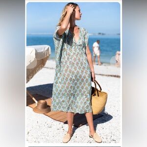 India Collection Emerson Fry Francina Caftan Rose Lurex Women's Dress One Size